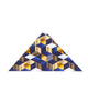 Dark Blue Geo Print Shirt with Matching Handkerchief-Makrom