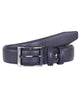 Dark Blue Leather Plain Design Belt-Makrom