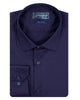 Dark Blue Plain Pure Cotton Men's Shirt-Makrom
