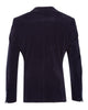 Dark Blue Velvet Feel Plain Blazer-Makrom