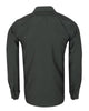 Dark Green Casual Twill Double Cuff Long Sleeve Shirt-Makrom
