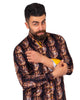 Egyptian Mask Print Pure Cotton Shirt-Makrom