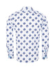 Electric Blue Floral Print Shirt-Makrom