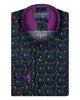 Falling Leaves Print Pure Cotton Shirt-Makrom