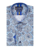 Floral Mosaic Print Shirt with Matching Handkerchief-Makrom