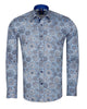 Floral Mosaic Print Shirt with Matching Handkerchief-Makrom