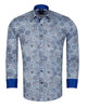 Floral Mosaic Print Shirt with Matching Handkerchief-Makrom