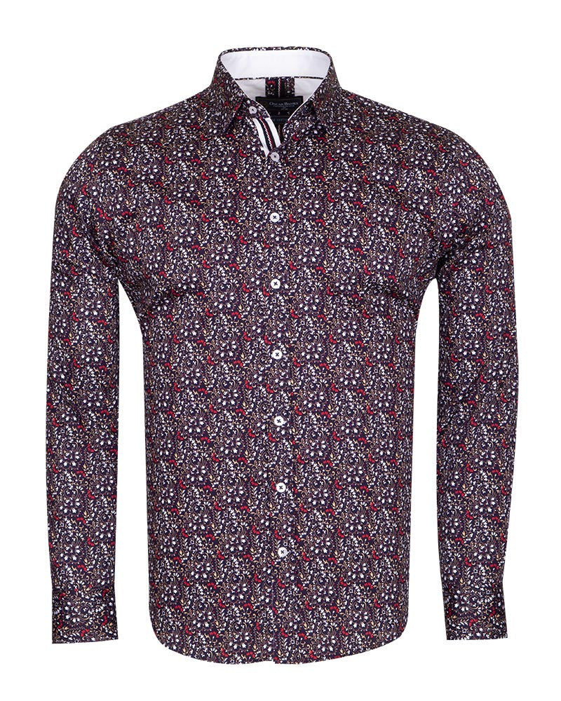 Floral Print Pure Cotton Shirt-Makrom
