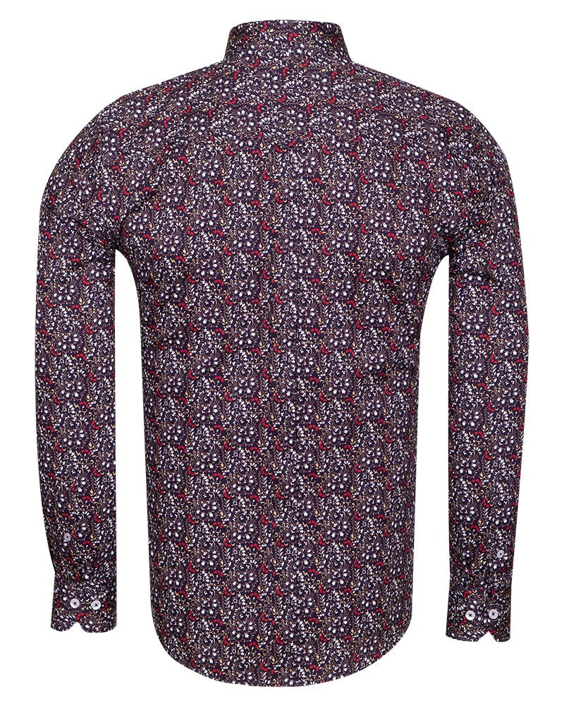Floral Print Pure Cotton Shirt-Makrom