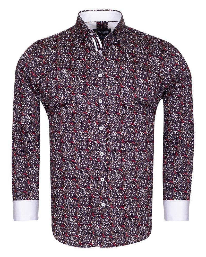 Floral Print Pure Cotton Shirt-Makrom