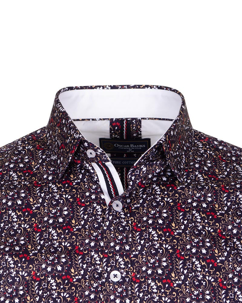 Floral Print Pure Cotton Shirt-Makrom
