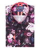 Flower Printed Pure Cotton Shirt with Matching Handkerchief-Makrom