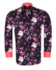 Flower Printed Pure Cotton Shirt with Matching Handkerchief-Makrom