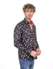 Flying Bird Print Men's Shirt-Makrom