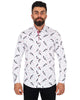 Flying Bird Print Pure Cotton Shirt-Makrom