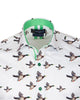 Flying Mallard Print Shirt with Matching Handkerchief-Makrom