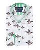 Flying Mallard Print Shirt with Matching Handkerchief-Makrom