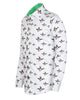 Flying Mallard Print Shirt with Matching Handkerchief-Makrom