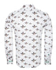 Flying Mallard Print Shirt with Matching Handkerchief-Makrom