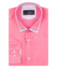 Fuchsia Double Collar Dotted Print Shirt-Makrom