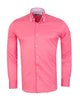 Fuchsia Double Collar Dotted Print Shirt-Makrom