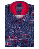 Fuchsia Tartan Paisley Pure Cotton Shirt-Makrom