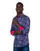 Fuchsia Tartan Paisley Pure Cotton Shirt-Makrom