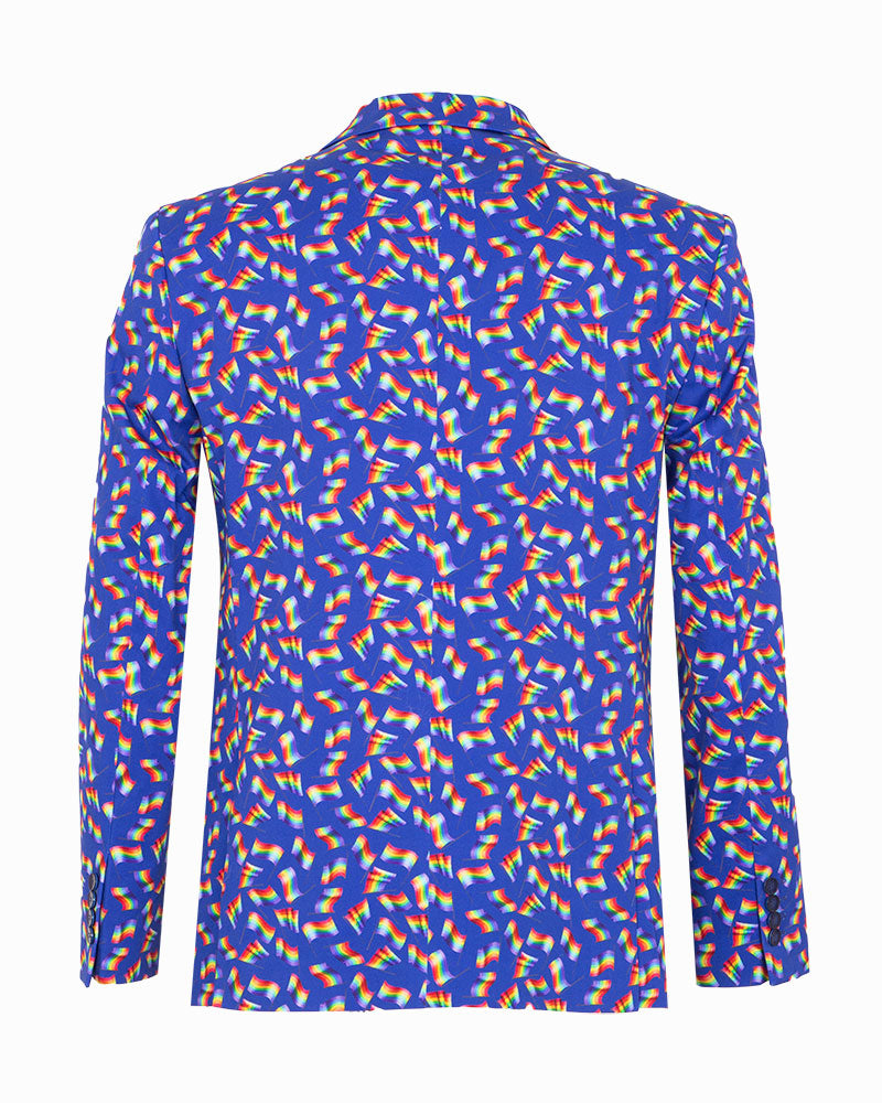Gay Pride Rainbow Flag Design Fashion Blazer-Makrom