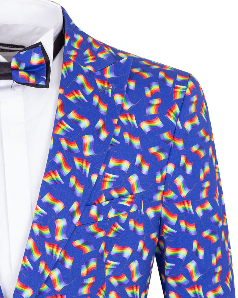 Gay Pride Rainbow Flag Design Fashion Blazer-Makrom