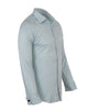 Green Casual Twill Double Cuff Long Sleeve Shirt-Makrom