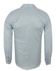 Green Casual Twill Double Cuff Long Sleeve Shirt-Makrom