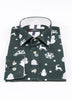 Green Flora Christmas Snowflake Snowman Print Men's Shirt-Makrom