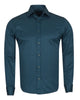 Green Flora Plain Double Cuff Shirt-Makrom