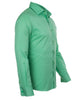 Green Plain Double Cuff Shirt-Makrom