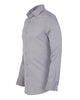 Grey Casual Twill Double Cuff Long Sleeve Shirt-Makrom