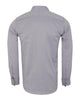 Grey Casual Twill Double Cuff Long Sleeve Shirt-Makrom