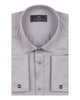 Grey Plain Double Cuff Shirt-Makrom