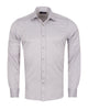 Grey Plain Double Cuff Shirt-Makrom