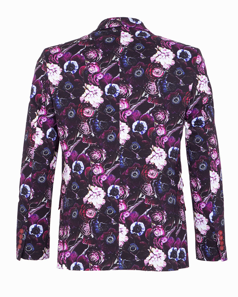 Purple Rose Design Fashion Blazer