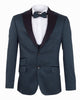 Green Flora Contrasting Lapel Blazer & Waistcoat