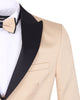 Gold Contrasting Lapel Blazer & Waistcoat