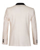 Cream Glitter Blazer with Contrasting Lapel