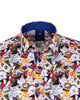 Kitten Print Men's Shirt with Matching Handkerchief-Makrom