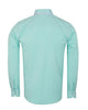 Light Green Double Collar Dotted Print Shirt-Makrom