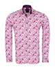 Lilac Birds in Tree Print Long Sleeve Shirt-Makrom