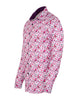 Lilac Birds in Tree Print Long Sleeve Shirt-Makrom