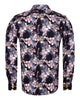 Lily Print Pure Cotton Men's Shirt with Matching Handkerchief-Makrom