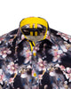 Lily Print Pure Cotton Men's Shirt with Matching Handkerchief-Makrom