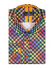 Multi Colour Windowpane Check Print Shirt-Makrom