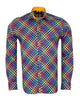Multi Colour Windowpane Check Print Shirt-Makrom